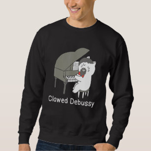 Clawed Debussy Cat Piano Classical Music Composer Sweatshirt