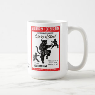 Claws of Steel Cat Security Courtesy Coffee Mug