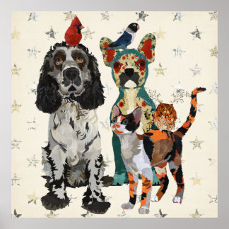 CLAWS, PAWS & FEATHERS Poster