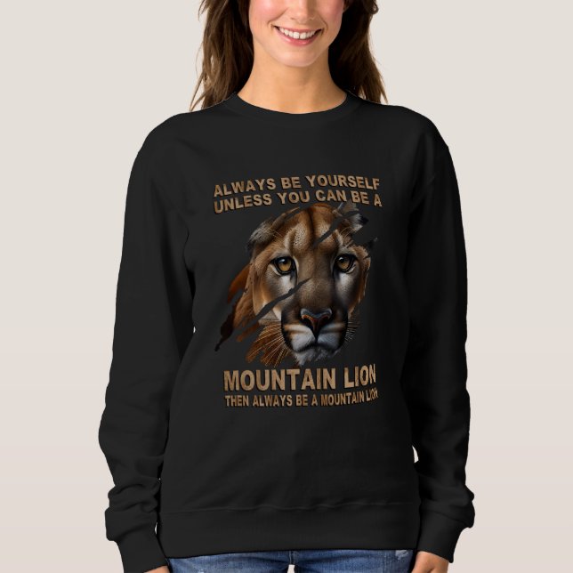 Claws Scratch Ripping Cougar Mountain Lion Sweatshirt (Front)