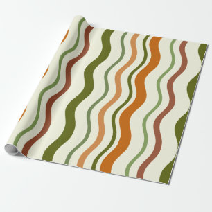 Clay Algae Waves Wrapping Paper