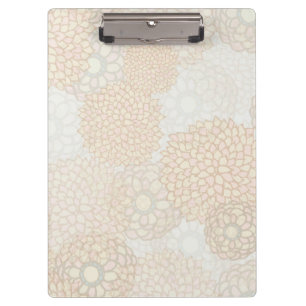 Clay and Tan Flower Burst Design Clipboard