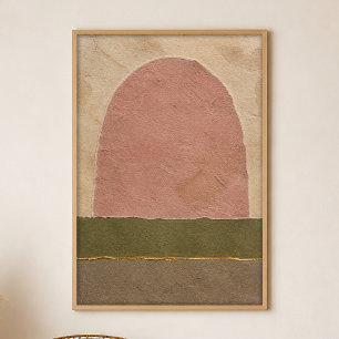 Clay Arc Field Gouache Boho Art Poster