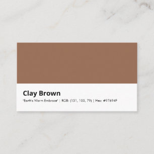 Clay Brown   "Earth's Warm Embrace"  Business Card