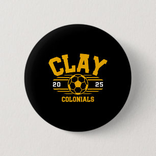 Clay Colonials Soccer Byll 2025  6 Cm Round Badge
