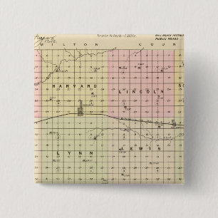 Clay County, Nebraska 15 Cm Square Badge