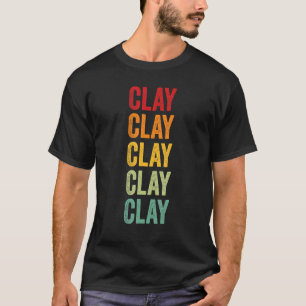 Clay County South Dakota Rainbow Text Design T-Shirt