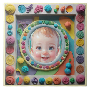 Clay frame tile