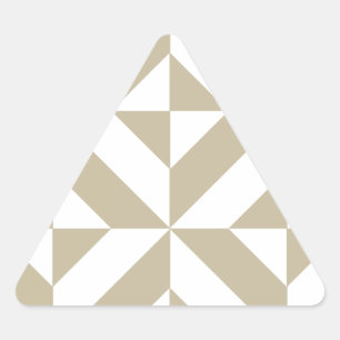 Clay Geometric Deco Cube Pattern Triangle Sticker