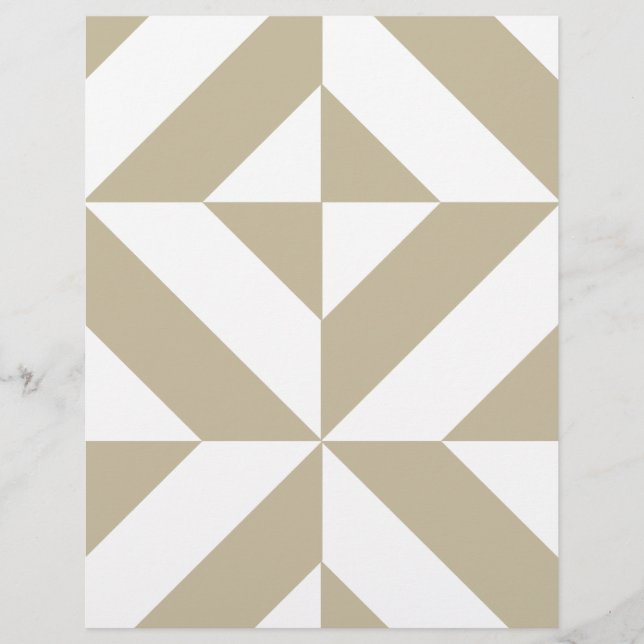 Clay Geometric Deco Cube Scrapbook Paper (Front)