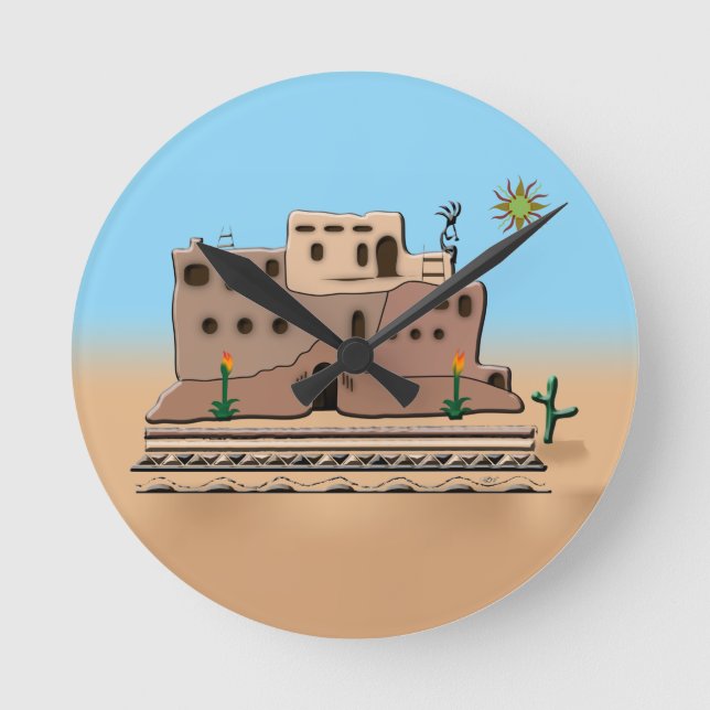 Clay House Round Clock (Front)