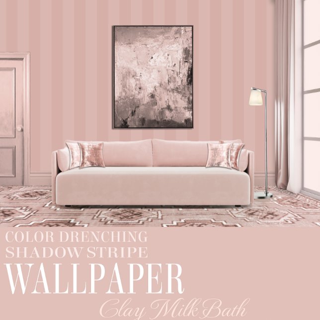 Clay Milk Bath Six Inch Shadow Stripe Wallpaper (Creator Uploaded)