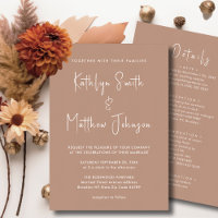 Clay Modern Script All In One Minimalist Wedding