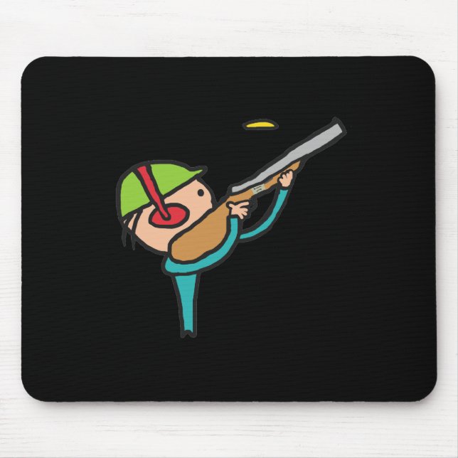 Clay Pigeon Trap Shooting Mouse Pad (Front)
