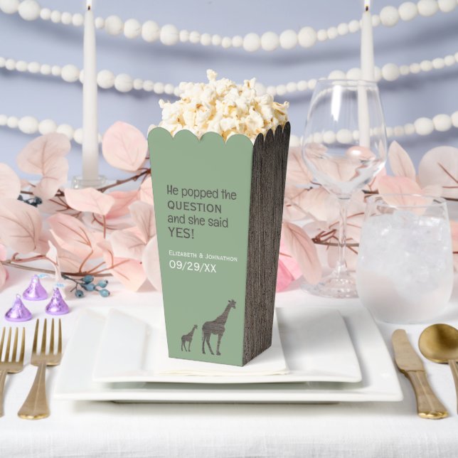 Clay Safari Giraffe, Rustic Wedding Favour Box (Wedding)