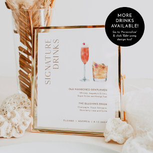 CLAY Signature Drinks Wedding Sign