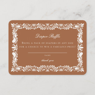 Clay Talavera Tile Diaper Raffle Invitation Insert