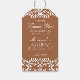 Clay Talavera Tile Fiesta Birthday Party Favours Gift Tags