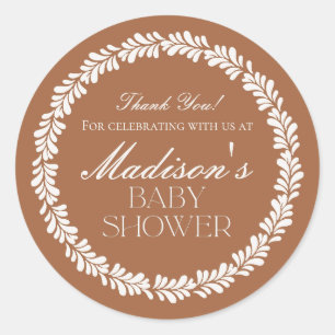 Clay Talavera Tile Spanish Fiesta Baby Shower Classic Round Sticker