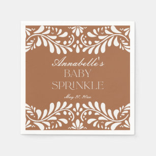 Clay Talavera Tile Spanish Fiesta Baby Sprinkle Napkin