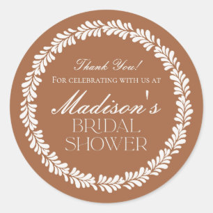 Clay Talavera Tile Spanish Fiesta Bridal Shower Classic Round Sticker