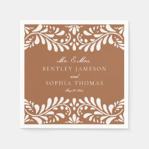 Clay Talavera Tile Spanish Style Fiesta Wedding Napkin