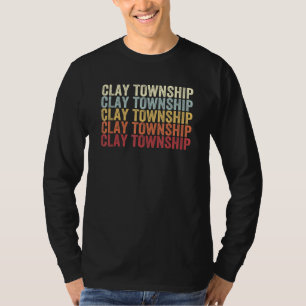 Clay Township Pennsylvania Clay Township PA Retro  T-Shirt