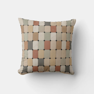 Clay Weave — Earth Tone Tile Cushion