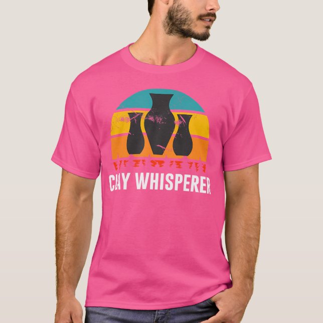 Clay Whisperer Funny Ceramics T-Shirt (Front)