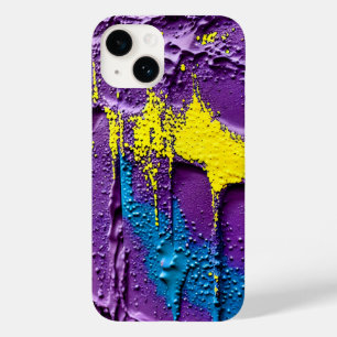 Claylike Purple Black Yellow Explosion Abstract Case-Mate iPhone 14 Case