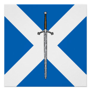Claymore and Saltire Poster