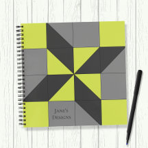 Clay's Choice Quilt Block Quilters Spiral Notebook