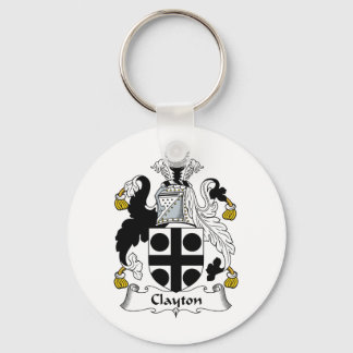 Clayton Family Crest Key Ring