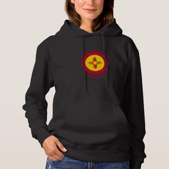 Clayton Lake State Park New Mexico NM Flag Zia Sou Hoodie (Front)