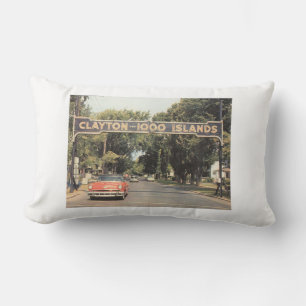 Clayton Thousand Islands NY, 1959 Vintage Style Lumbar Cushion