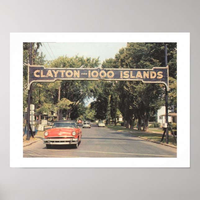 Clayton Thousand Islands NY, 1959 Vintage Style Poster (Front)