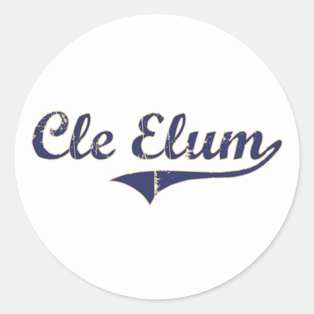 Cle Elum Washington Classic Design Classic Round Sticker (Front)