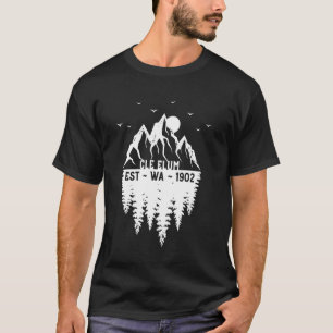Cle Elum Washington Established 1902 Mountains Gif T-Shirt