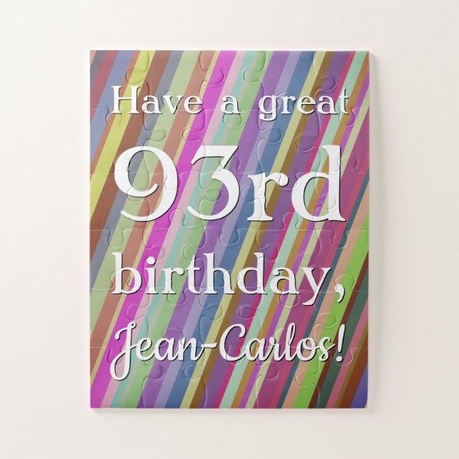 Clean 93rd Birthday Puzzle (Vertical)