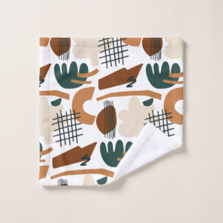 Clean Abstract Boho Pattern | Modern Minimal Bath Towel Set