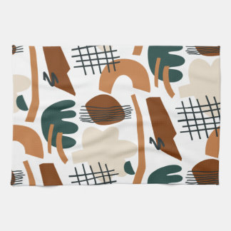 Clean Abstract Boho Pattern | Modern Minimal Tea Towel