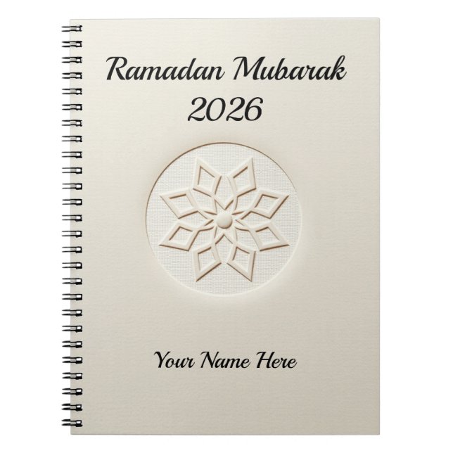 Clean Aesthetic Neutral Ramadan Notebook (Front)