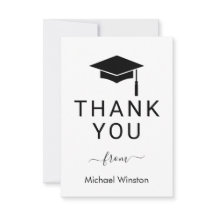 Clean and Chic Graduation Thank You Card