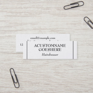 Clean and Conservative Hairdresser Business Card