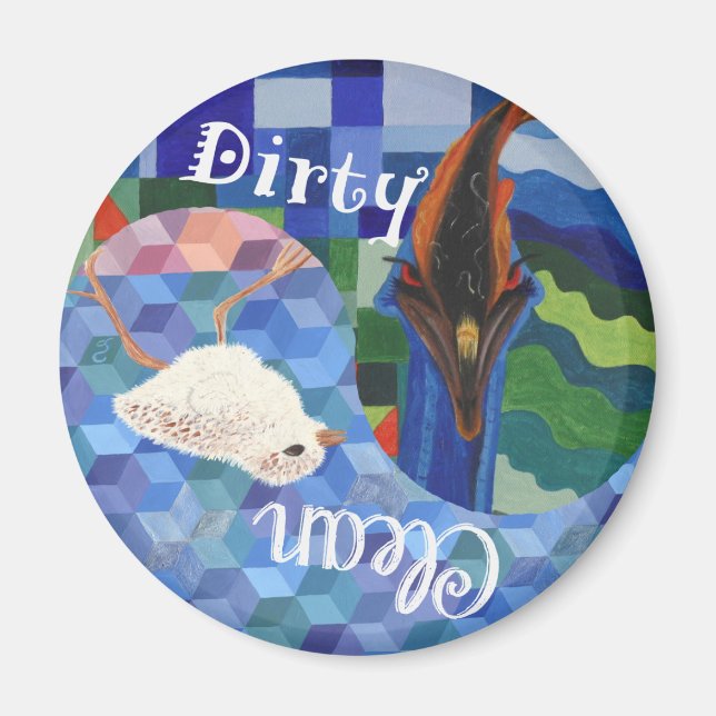 Clean and Dirty Birds Magnet (Front)