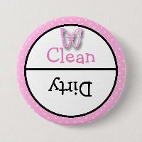 Clean and Dirty Dishwasher Dishes Notice