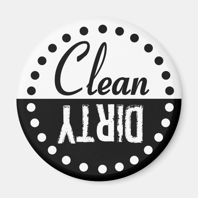 Clean and Dirty Dishwasher Magnet (Front)