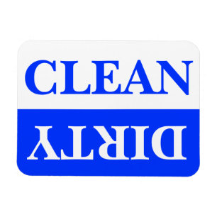 Clean and Dirty Dishwasher Magnet, Blue Magnet