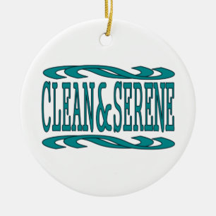 Clean and Serene Inspirational Recovery Quote Ceramic Tree Decoration