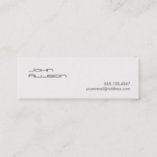 Clean and Simple Professional White Business Card